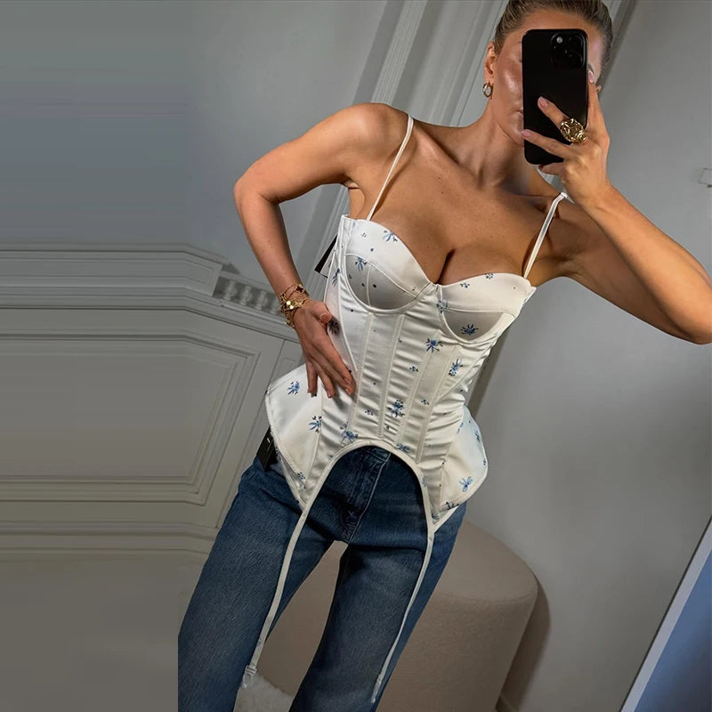 Sexy Women's Top Off Shoulder Slim Fish Bone A-line Hem Solid Female Corset 2026 Summer Fashion Chic Elegant Party Lady Outwear