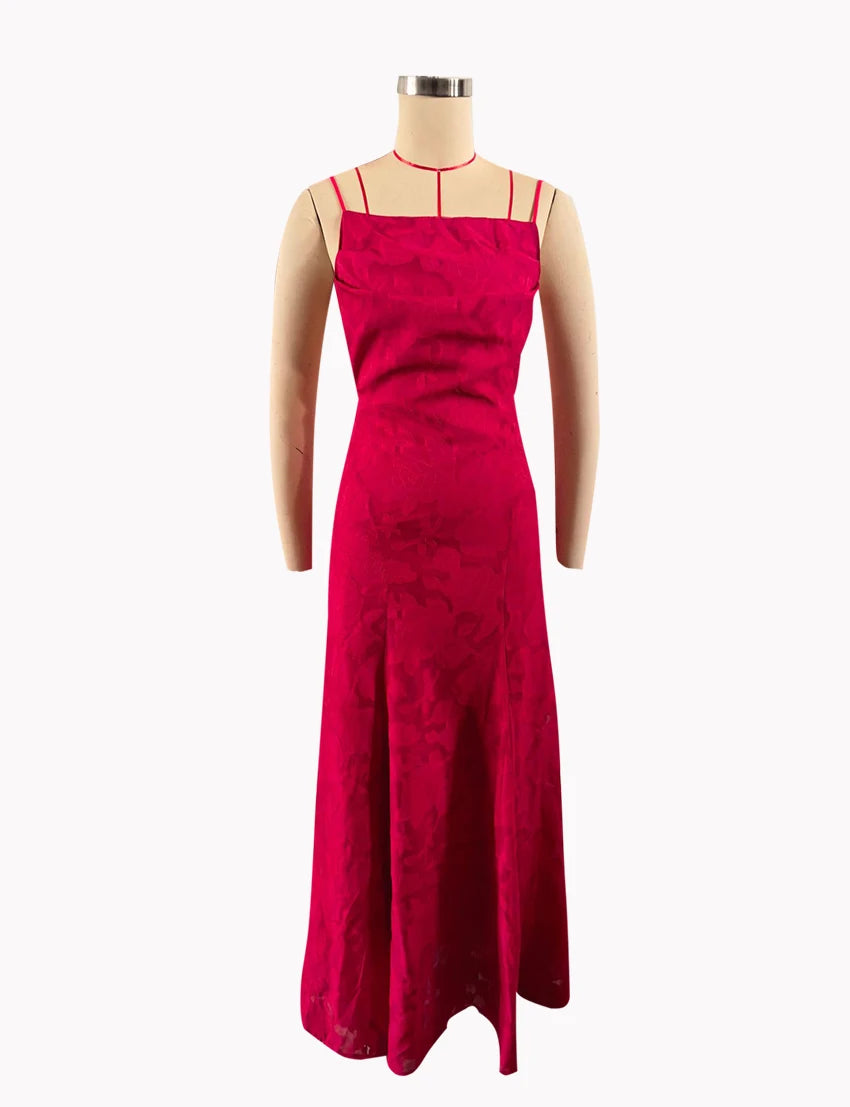 2026 Floral Embroidery Maxi Dress for Women Summer Party Prom Gowns Sexy Backless Suspender Dresses French Style Evening Dress