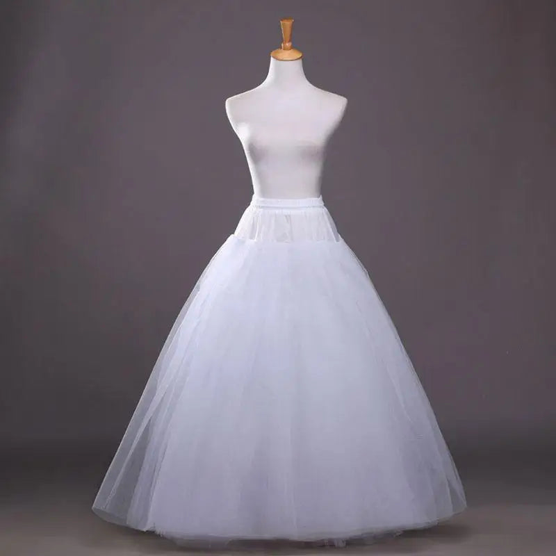 Fluffy 4-layers Design No Hoop Petticoat Wedding Dress Crinoline Bridal Ball Gown Underskirt Lined Skirt Party Dress Cosplay
