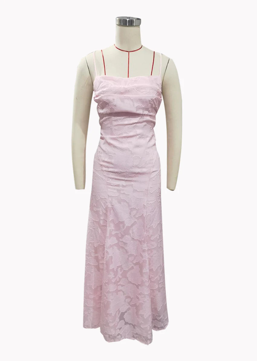2026 Floral Embroidery Maxi Dress for Women Summer Party Prom Gowns Sexy Backless Suspender Dresses French Style Evening Dress