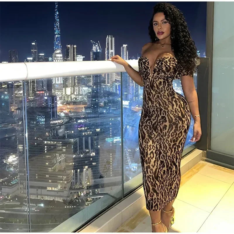 Leoprad Printed Lace Splicing Dress Women Sexy Backless Sleeveless Slim Sling Mini Dresses 2026 Lady Summer High Street Robes