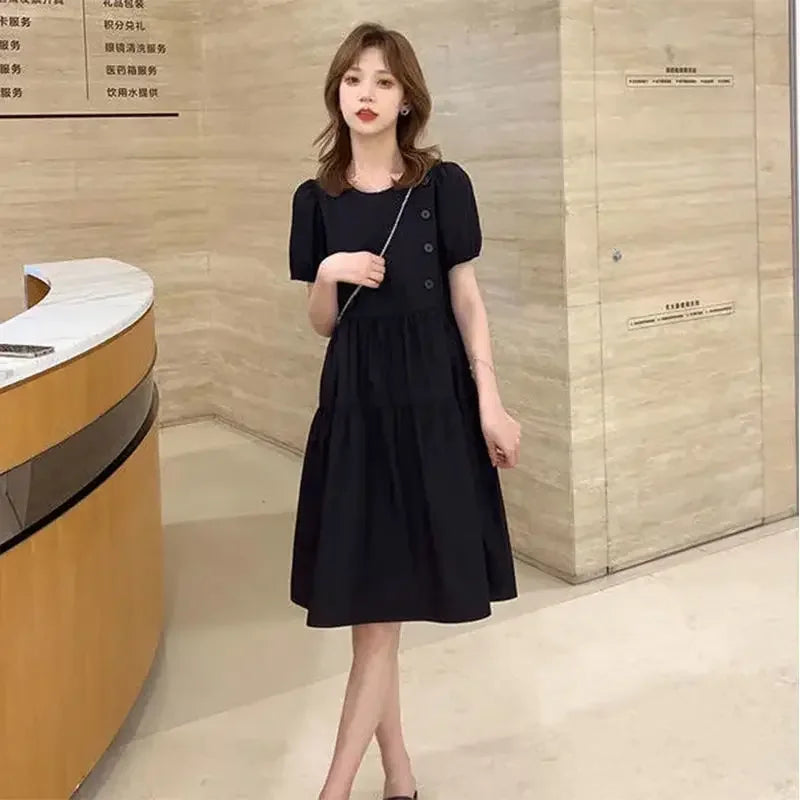 Yellow Short Silk Women's Dress Black Mini Female Dresses 2025 Kawaii Clothing Cute Fairy Chiffon Satin New in Cotton Luxury Xxl