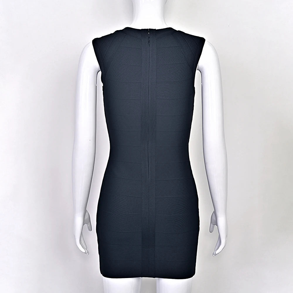 BEAUKEY Luxury Fashiong Trendy Pink Bandage Dress Plunge V Sexy Slim Evening Dresses Birthday Wedding Celebrity Lady Vestidos