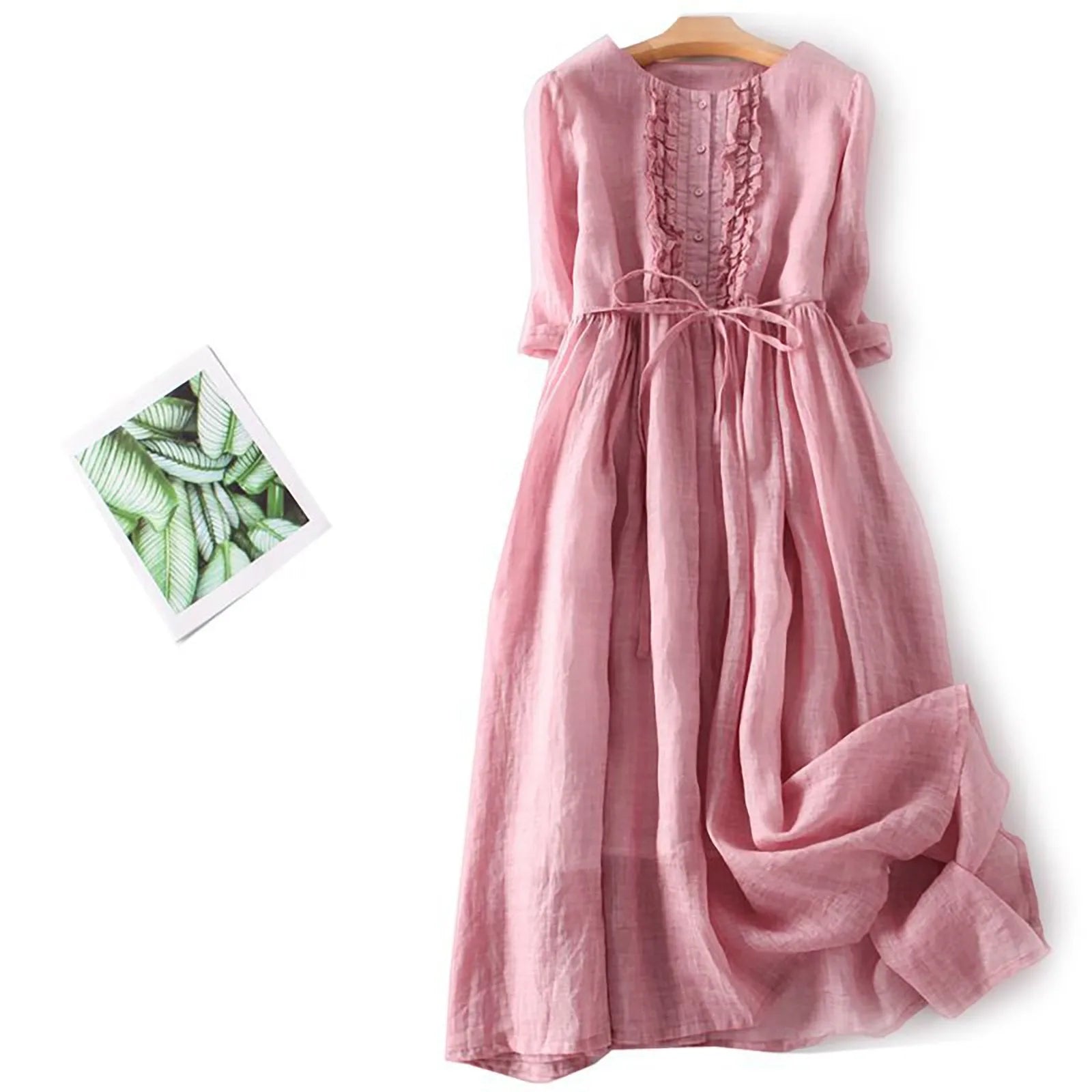Elegant Women French Style Shirt Long Dresses Slim Fit Lapel Button Up Summer Dress With Linner Female Boho Beach Party Sundress