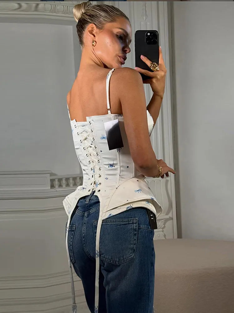 Sexy Women's Top Off Shoulder Slim Fish Bone A-line Hem Solid Female Corset 2026 Summer Fashion Chic Elegant Party Lady Outwear