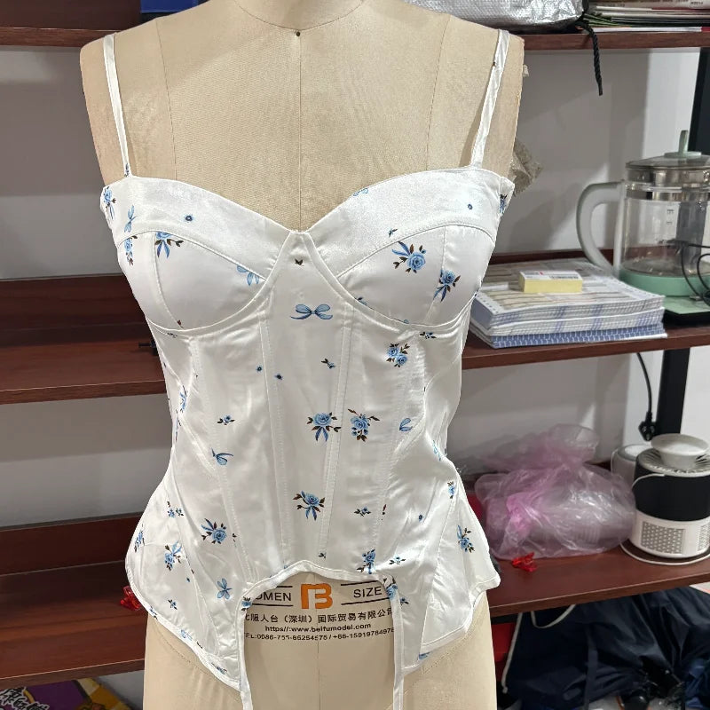 Sexy Women's Top Off Shoulder Slim Fish Bone A-line Hem Solid Female Corset 2026 Summer Fashion Chic Elegant Party Lady Outwear