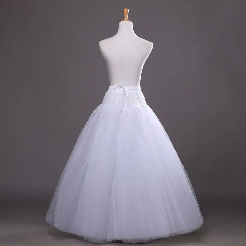 Fluffy 4-layers Design No Hoop Petticoat Wedding Dress Crinoline Bridal Ball Gown Underskirt Lined Skirt Party Dress Cosplay