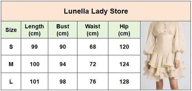 Elegant High Collar Ruffled Mini Dress Women Chic Long Puff Sleeves Waist Cinching A-line Dresses 2026 Lady Evening Dinner Gowns