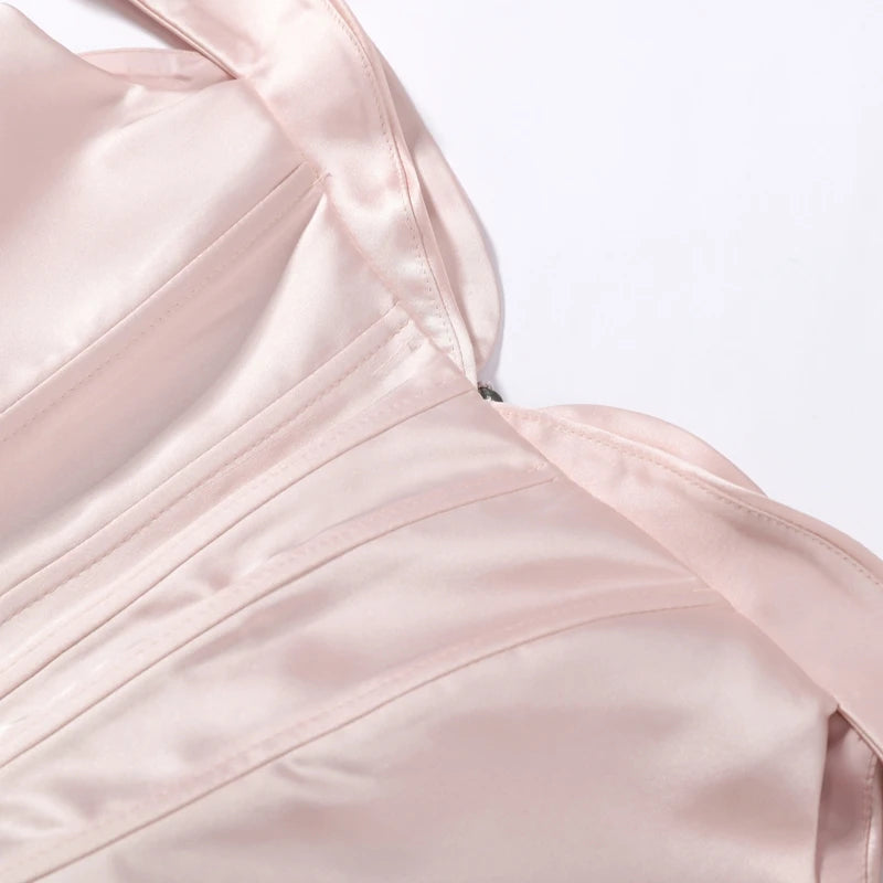 Sexy Women's Top Off Shoulder Slim Fish Bone A-line Hem Solid Female Corset 2026 Summer Fashion Chic Elegant Party Lady Outwear