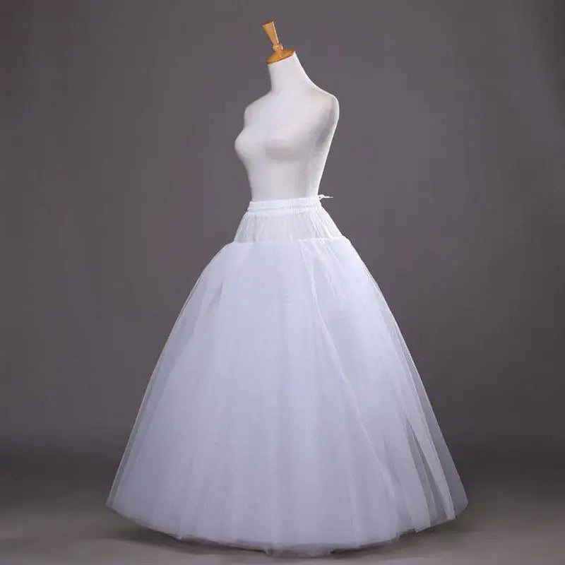Fluffy 4-layers Design No Hoop Petticoat Wedding Dress Crinoline Bridal Ball Gown Underskirt Lined Skirt Party Dress Cosplay