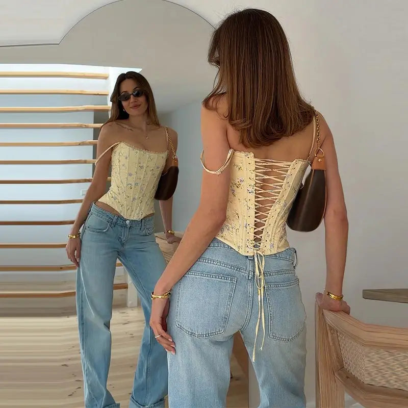 Elegant Printed Ruffles Long Women's Dress Asymmetric V-neck Flare Sleeve Slit Party Dresses 2026 Summer Floral Vacation Robes