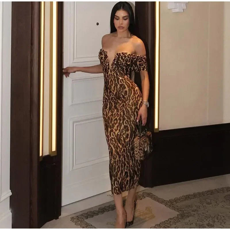 Leoprad Printed Lace Splicing Dress Women Sexy Backless Sleeveless Slim Sling Mini Dresses 2026 Lady Summer High Street Robes