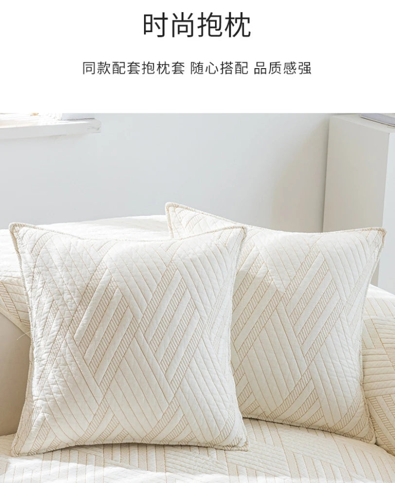 Cotton Fabric Four Seasons Universal Non-Slip Sofa Cushion Modern Simple Combination Sofa Cushion Cover Towel