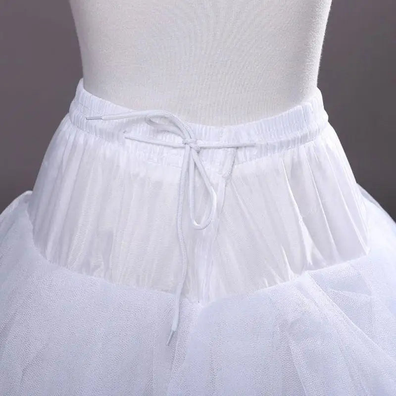Fluffy 4-layers Design No Hoop Petticoat Wedding Dress Crinoline Bridal Ball Gown Underskirt Lined Skirt Party Dress Cosplay