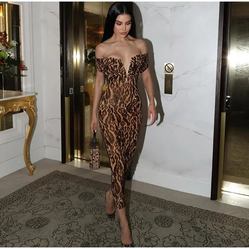 Leoprad Printed Lace Splicing Dress Women Sexy Backless Sleeveless Slim Sling Mini Dresses 2026 Lady Summer High Street Robes