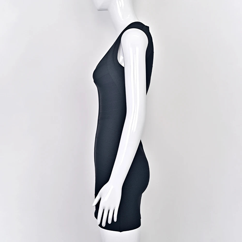 BEAUKEY Luxury Fashiong Trendy Pink Bandage Dress Plunge V Sexy Slim Evening Dresses Birthday Wedding Celebrity Lady Vestidos