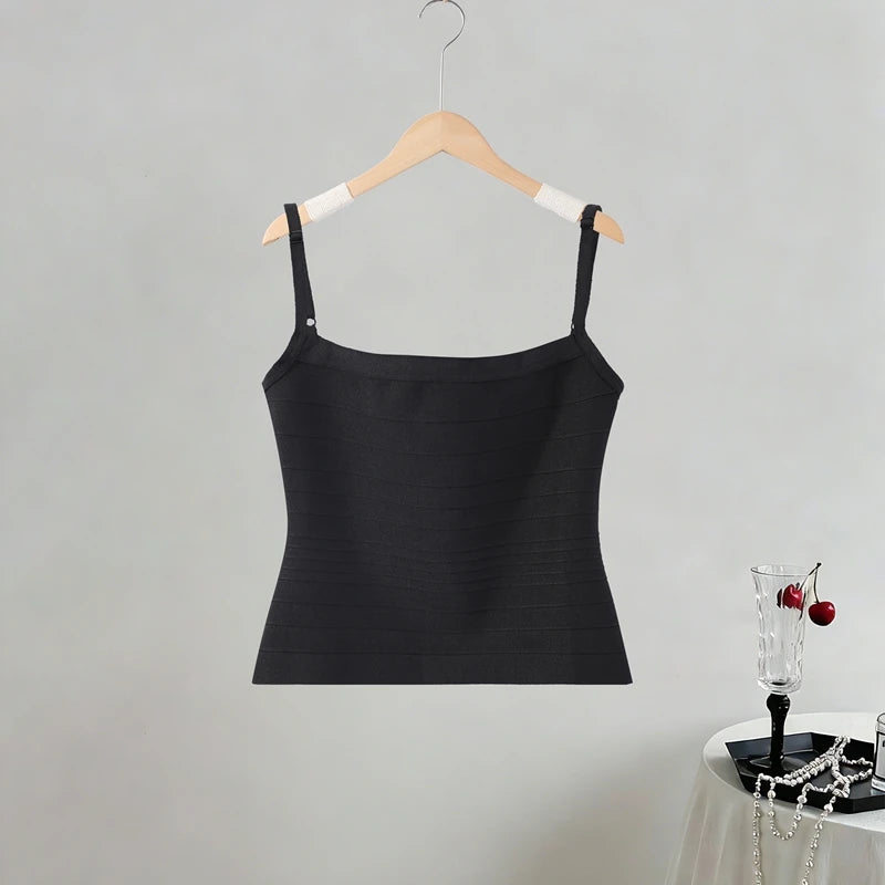 Sexy Spaghetti Strap Mini Dresses Women Slim High-elasticity Waist-cinching Hip-wrap Dress 2026 New Ladies Spring Summer Outfit