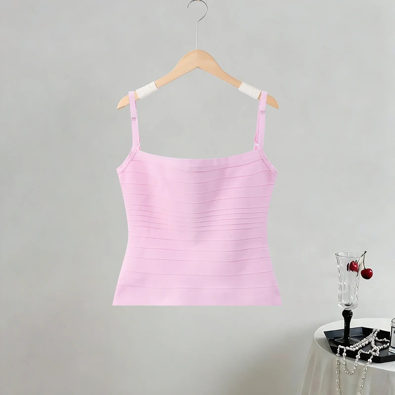 Sexy Spaghetti Strap Mini Dresses Women Slim High-elasticity Waist-cinching Hip-wrap Dress 2026 New Ladies Spring Summer Outfit