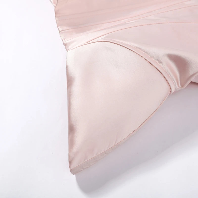 Sexy Women's Top Off Shoulder Slim Fish Bone A-line Hem Solid Female Corset 2026 Summer Fashion Chic Elegant Party Lady Outwear